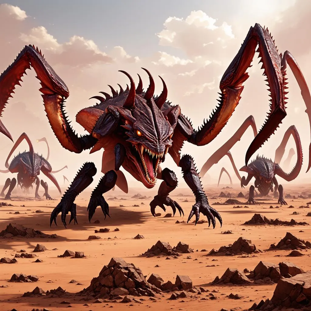 Tyranids consuming a planet